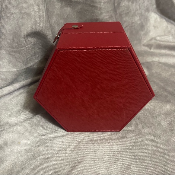 Red Hexagon Jewelry Box - Folding Origami Style - Medium SZ - Picture 10 of 10